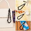 Natural Obsidian Chips Cell Phone Lanyard Wrist Strap HJEW-SW00018-04-7