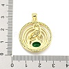 Brass Micro Pave Cubic Zirconia Pendants KK-K354-17G-3