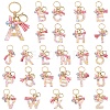 Resin & Acrylic & Faux Suede Tassel Keychain KEYC-YW00124-01-2