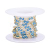 Handmade Alloy Enamel S Shape Link Chains ENAM-F138-05F-RS-3