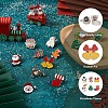Yilisi 18Pcs 18 Style Christmas Bell & Tree & Sock & Snowman & Candy Cane Enamel Pin JEWB-YS0001-10-5