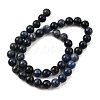 Natural Grade AA Dumortierite Quartz Round Bead Strands X-G-P075-43-4mm-5