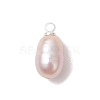 Natural Cultured Freshwater Pearl Rice Charms PALLOY-JF05078-02-3