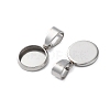304 Stainless Steel Pendant Cabochon Settings STAS-L282-010P-02-2