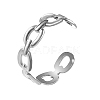 Non-Tarnish Stainless Steel Open Cuff Ring YA3535-2-1