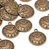 Tibetan Style Alloy Pendants X-TIBEP-R191-AB-FF-1