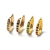 Rack Plating Brass Pave Cubic Zirconia Snap on Bails KK-G464-11LG-1