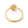 Ion Plating(IP) 304 Stainless Steel Moon & Sun Open Cuff Ring for Women RJEW-K245-33G-2