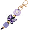1Pc Silicone Cartoon Butterfly Flower Pendant Decorations HJEW-CP0001-17A-1