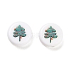 Christmas Theme Printed Opaque Acrylic Beads OACR-R004-01M-2