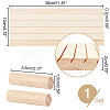 5-Slot Wood Slant Back Earring Display Stands EDIS-WH0021-36C-2
