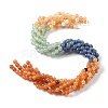 Natural Yellow/Green/Blue/Red Aventurine Beads Strands G-B095-A03-01-1