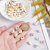 5Bags 5 Colors Handmade Porcelain Beads PORC-AR0001-13-4