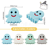 CRASPIRE 16Pcs 4 Colors Ghost Food Grade Silicone Beads SIL-CP0001-02-2