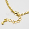 Golden Plated Brass Chain Necklaces X-NJEW-P121-30A-3