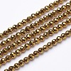 Non-Magnetic Synthetic Hematite Beads Strands X-G-G092-4mm-1-2