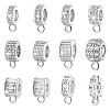 12Pcs 12 Styles Brass Micro Pave Cubic Zirconia Tube Bails KK-PH0013-25-1