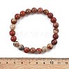 Natural Red Jasper Bead Stretch Bracelets BJEW-K212-B-012-4