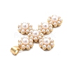 Rack Plating Brass with ABS Imitation Pearl KK-Q017-13G-2