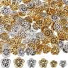 180Pcs 6 Style Tibetan Style Alloy Flower Bead Caps FIND-SC0008-77-1