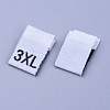 Clothing Size Labels(3XL) FIND-WH0045-G01-1