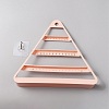 Triangle Plastic Jewelry Display Frame ODIS-WH0001-32B-2