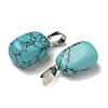Synthetic Turquoise Pendants G-Z067-03P-03-3
