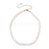 Vintage Natural Pearl Beaded Necklace for Women NJEW-JN03787-02-1