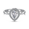 925 Sterling Silver Micro Pave Cubic Zirconia Finger Rings FS-WGBB1F3-02-1