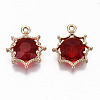Faceted Glass Pendants GLAA-S191-002A-G-NR-2