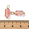 Cherry Quartz Glass Cloumn Pendants STAS-H221-04G-03-3