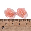 Synthetic Coral 3D Flower Rose Beads CORA-A005-14mm-24-3