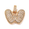 Brass Micro Pave Cubic Zirconia Pendants KK-C076-29W-G01-1
