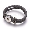 Leather Snap Bracelet Making AJEW-R022-05-1
