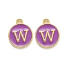 Golden Plated Alloy Enamel Charms ENAM-Q437-12W-1