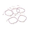 Adjustable Nylon Cord Braided Bead Bracelets BJEW-P256-B16-2