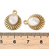 304 Stainless Steel Natural White Shell Pendants STAS-L288-07G-02-3