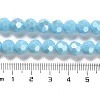 Electroplate Opaque Glass Beads Strands EGLA-A035-P8mm-A08-4