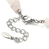 Natural Rose Quartz Chips Beaded Necklace & Stretc Bracelet SJEW-JS01281-02-2