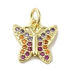 Real 18K Gold Plated Brass Pave Cubic Zirconia Pendants KK-M283-11C-02-1