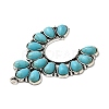 Synthetic Turquoise Pendants PALLOY-F300-09AS-3