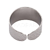 304 Stainless Steel Open Cuff Rings for Women RJEW-G285-62P-3