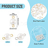 40Pcs 2 Colors Shell Pearl Round Connector Charms PALLOY-TA00341-4