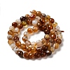 Natural Striped Agate/Banded Agate Beads Strands G-A246-8mm-10-3