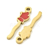 Halloween Theme Ion Plating(IP) 304 Stainless Steel Enamel Pendants STAS-M011-01B-2