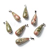 Natural Unakite Pendants G-F707-02-1