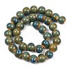 Handmade Fancy Antique Glazed Porcelain Ceramic Round Beads Strands PORC-L019-10mm-11-5