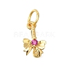 Rack Plating Brass Micro Pave Cubic Zirconia Ice Pick Pinch Bails KK-F883-14G-02-1