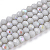 Electroplate Opaque Solid Color Glass Beads Strands LS-EGLA-A034-P3mm-L23-1