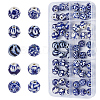 60Pcs 10 Styles Handmade Blue and White Porcelain Beads Strands PORC-PA0001-41-7